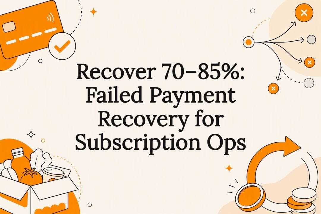 Recover 70–85%: Failed Payment Recovery for Subscription Ops
